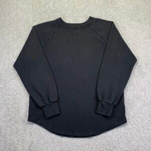 GAP‎ Sweats Sweatshirt Size Small Black Faded Crew Neck Long Sleeve Pullover Y2k